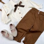 ست شومیز و شلوار خارجی نخی