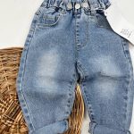 شلوار جین اسپرت کمر کش