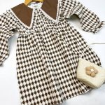 پیراهن نخی خارجی چهارخونه