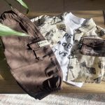 ست سه تیکه کرم قهوه ای